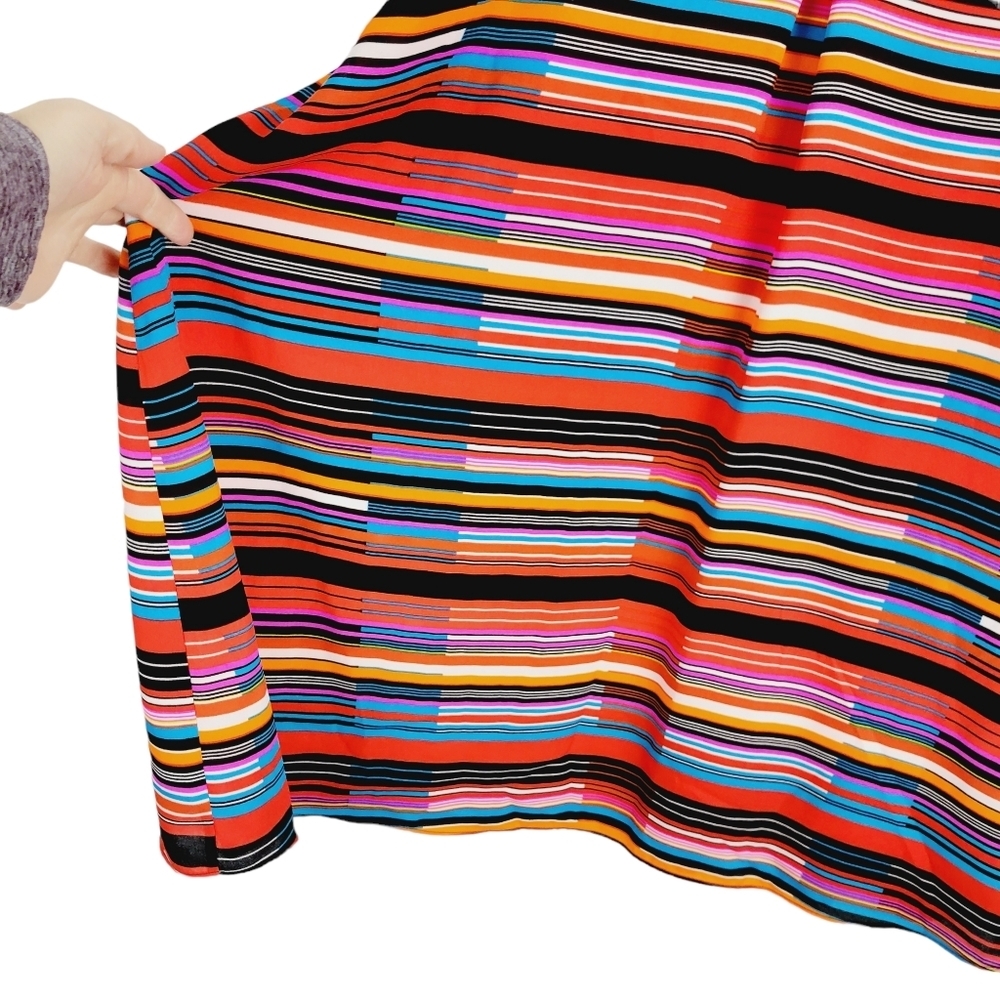 ❤️ Vince Camuto striped multicolored dress size L - Picture 6 of 14